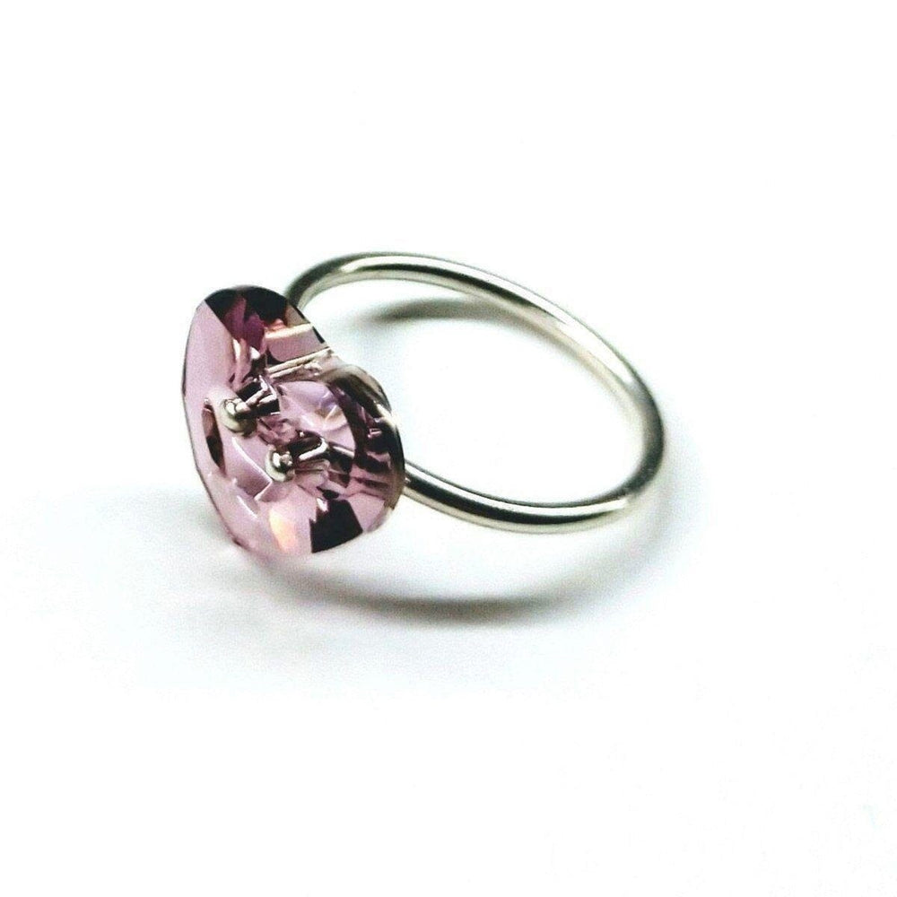 Large Light Purple I LOVE YOU Heart Bling Ring Ring Alexa Martha Designs 