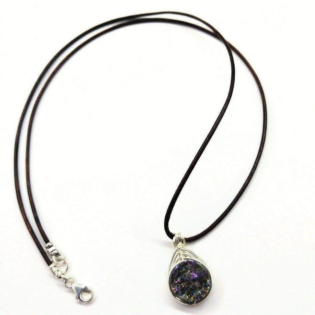 Wire Wrapped Rainbow Druzy Necklace Necklace Alexa Martha Designs 