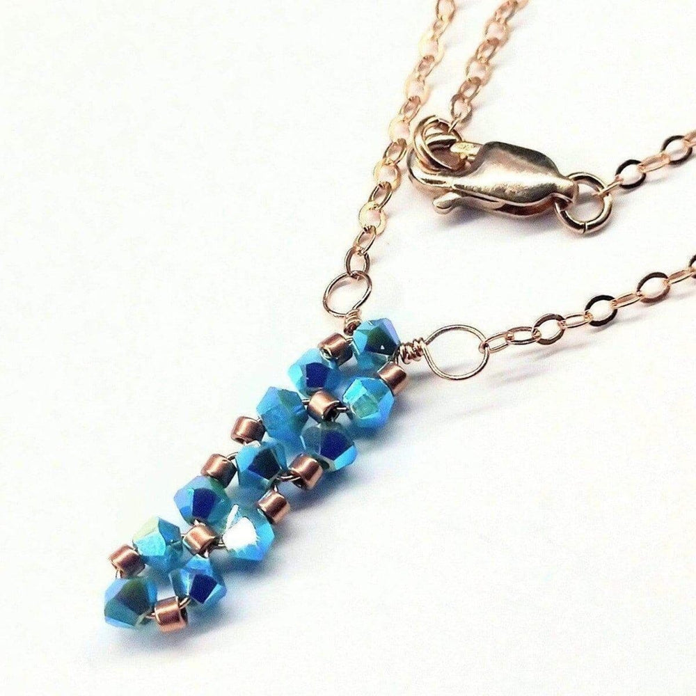 Tiny Super Sparkly Vertical Crystal Bar Necklace -Necklace - Alexa Martha Designs