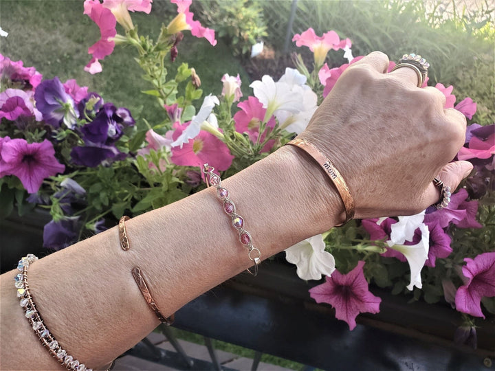 MOM Stamped Copper Cuff - Bangles /Bracelets - Alexa Martha Designs   