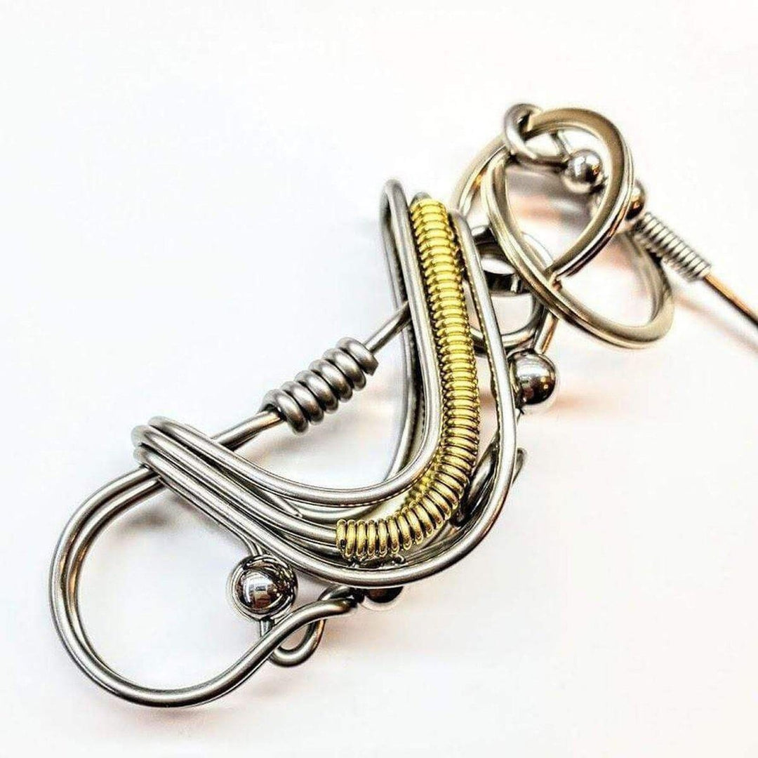 Wire Coiled Birdie Keychain For Him Key Chain Alexa Martha Designs 