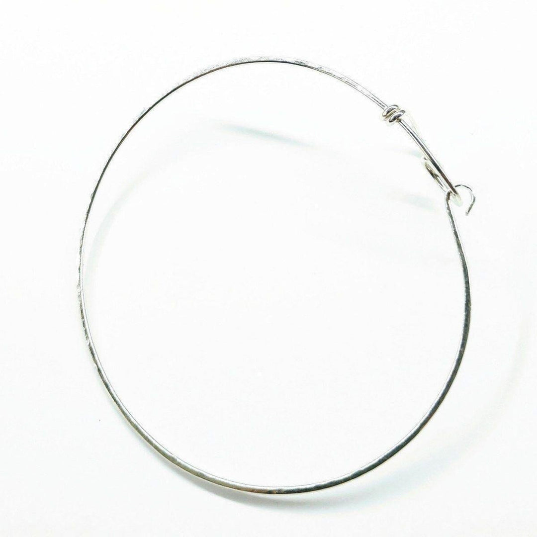 Wire Wrapped Heart Bangle in Sterling Silver Bangles /Bracelets Alexa Martha Designs 