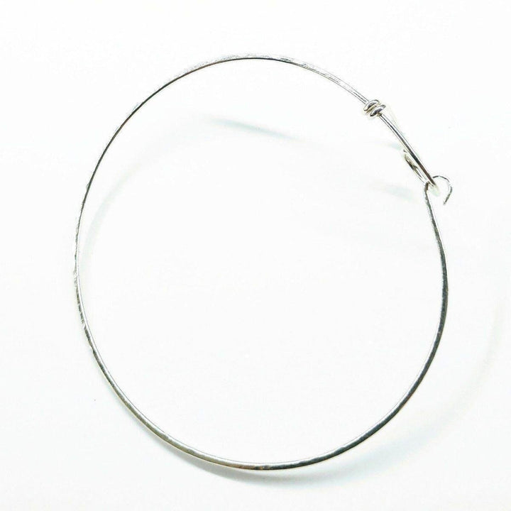 Wire Wrapped Heart Bangle in Sterling Silver - Bangles /Bracelets - Alexa Martha Designs   