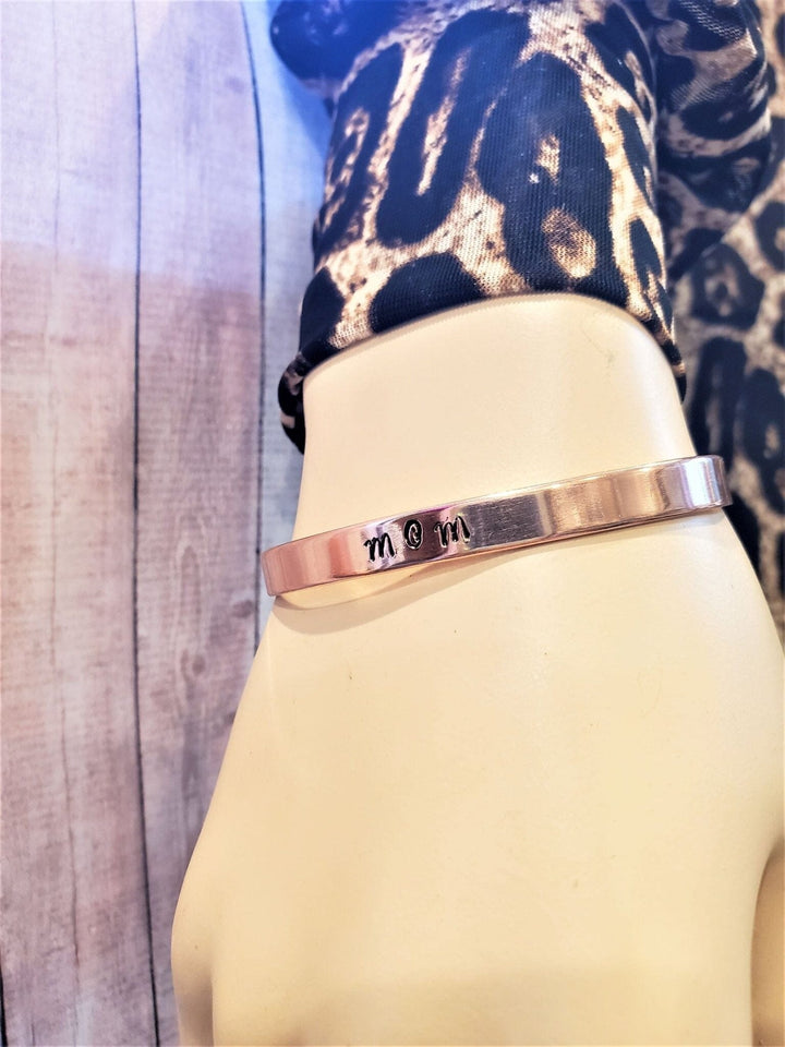 MOM Stamped Copper Cuff - Bangles /Bracelets - Alexa Martha Designs   