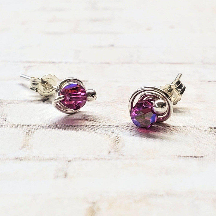 Spiral Crystal Gemstone Ear Studs - Ear Studs - Alexa Martha Designs   