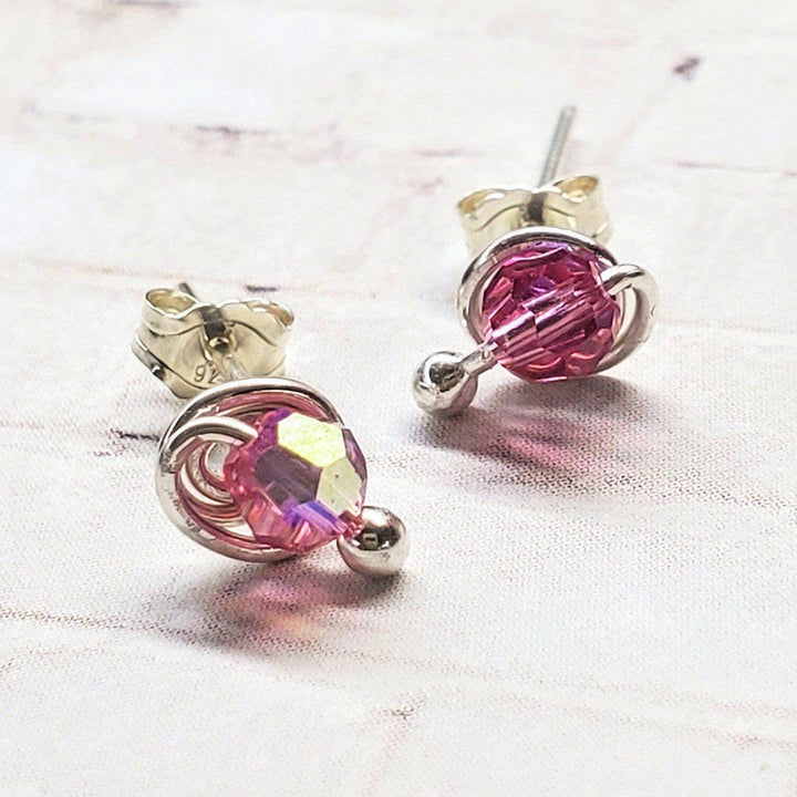 Spiral Crystal Gemstone Ear Studs - Ear Studs - Alexa Martha Designs   