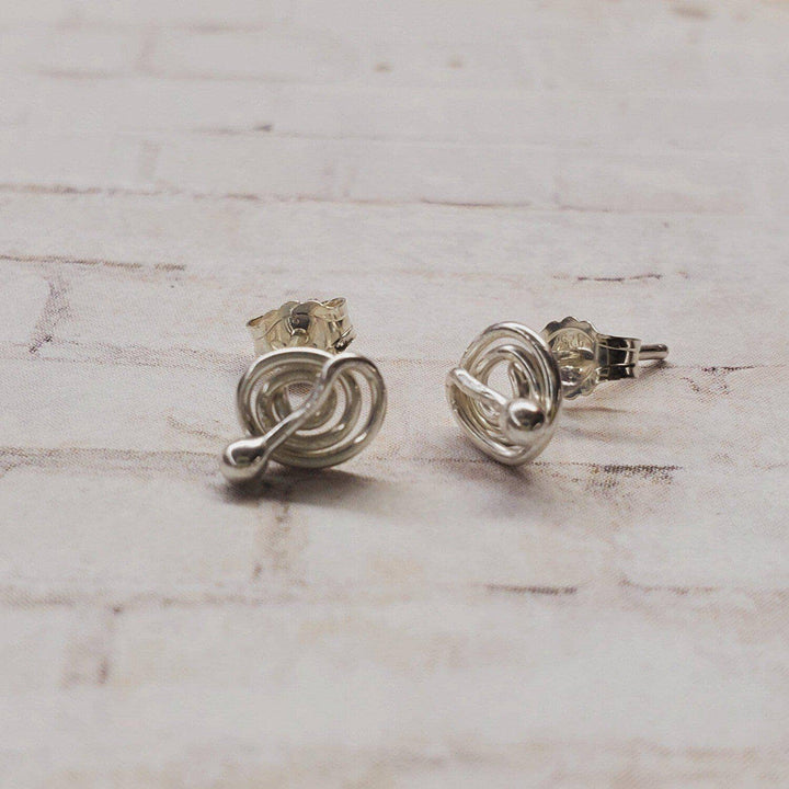 4mm Sterling Silver Spiral Ear Studs - Ear Studs - Alexa Martha Designs   