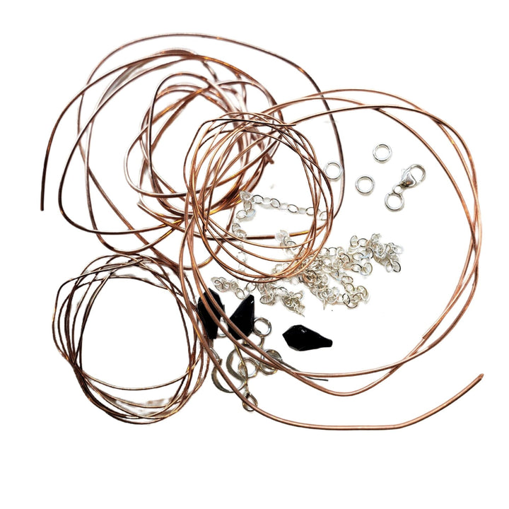 Ready-To-Go Jewelry Making Kits for Wire Sculpting Class #1 Jewelry Supply Alexa Martha Designs 1 pair of Earrings & Necklace - Jewelry Making Kits for Wire Sculpting Class #1 